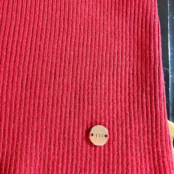 Tommy Hilfiger V-Neck Knit Tank Top Women's Samba Multi Pullover Sleeveless Red - Picture 3 of 5